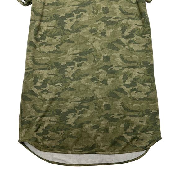 NEW DIRECTIONS | Green Camo Mini T-Shirt Dress Petite Medium - Picture 4 of 8